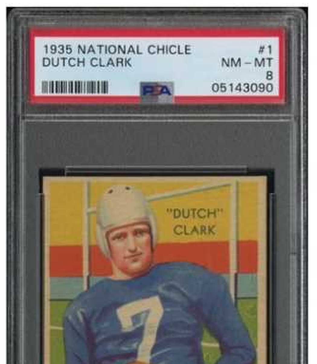 1935 National Chicle #1 Dutch Clark PSA 8