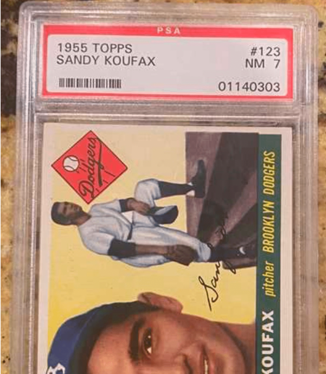 1955 Topps #123 Sandy Koufax PSA 7