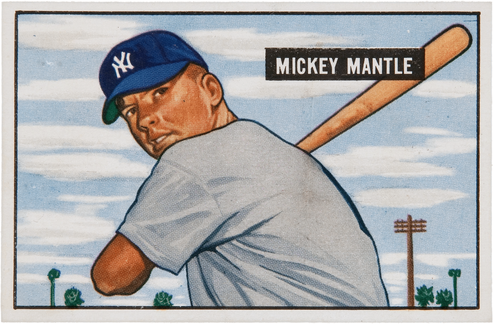 1951 Bowman Mickey Mantle rookie card. Image Credit: Heritage Auctions / Wikimedia Commons.